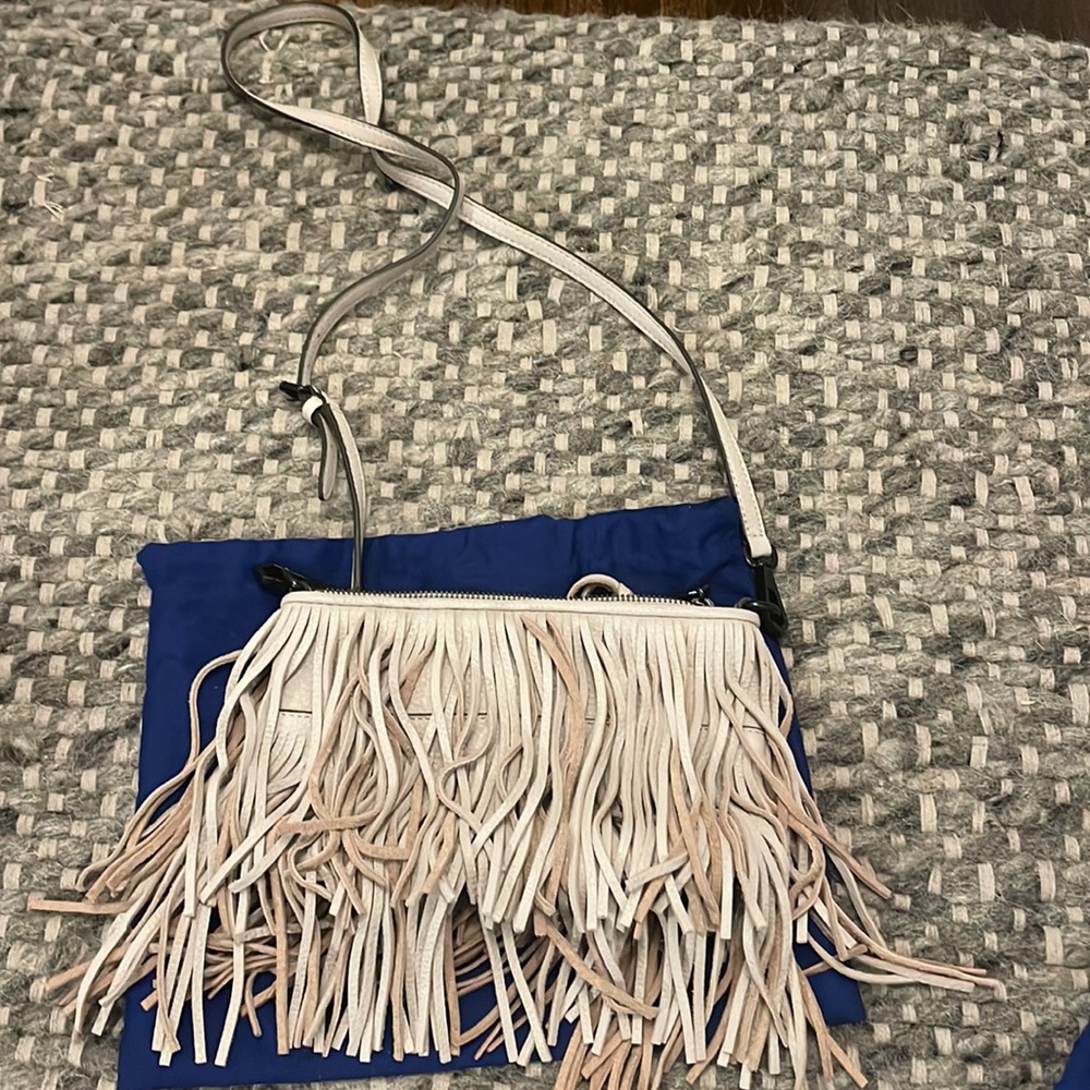 Rebbe a minkoff Finn leather fringe crossbody